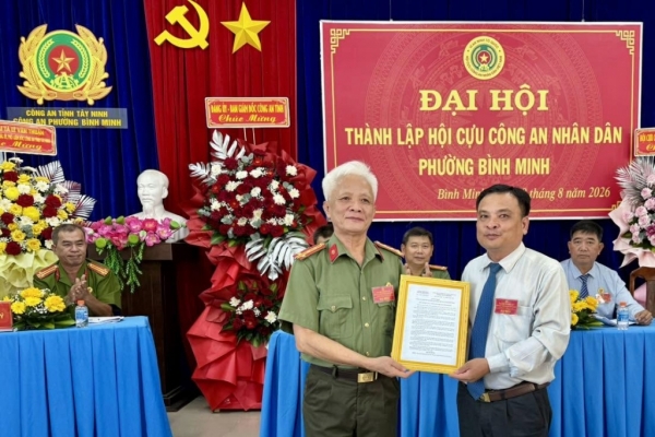 Tây Ninh: Thành lập Hội Cựu CAND phường Bình Minh, nhiệm kỳ 2026 - 2031