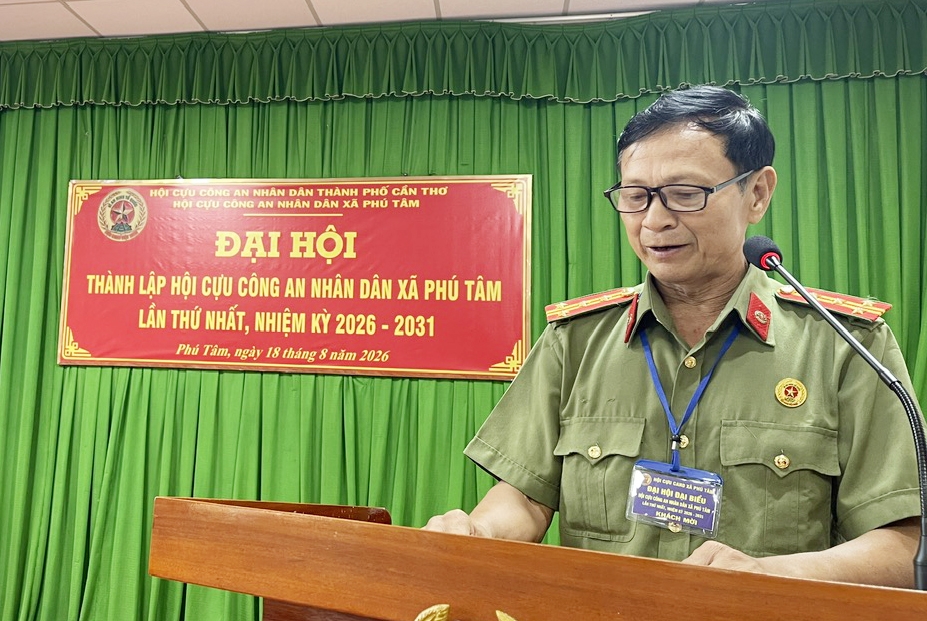 Cần Thơ: Thành lập Hội Cựu CAND xã Phú Tâm, nhiệm kỳ 2026 - 2031