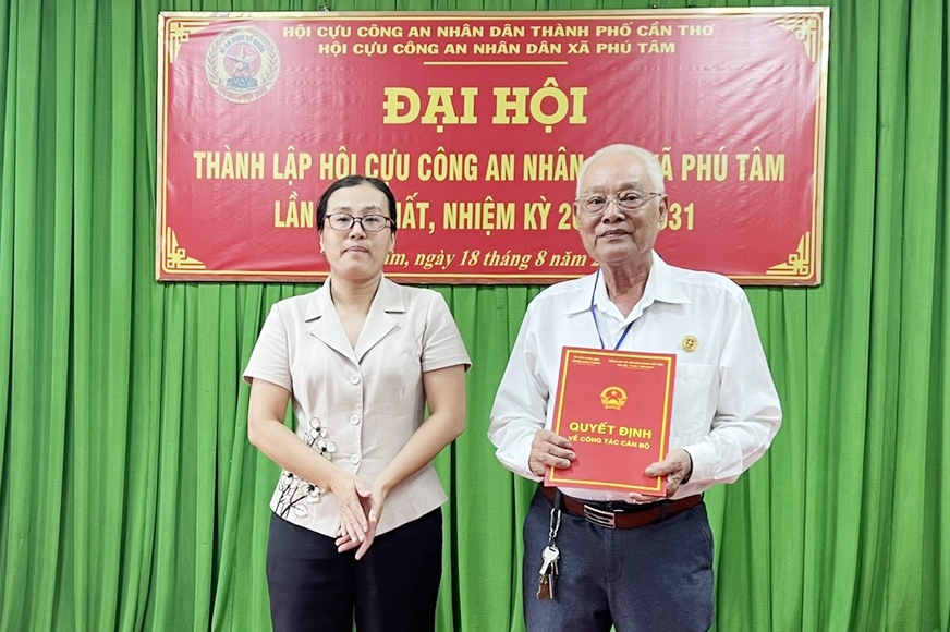 Cần Thơ: Thành lập Hội Cựu CAND xã Phú Tâm, nhiệm kỳ 2026 - 2031