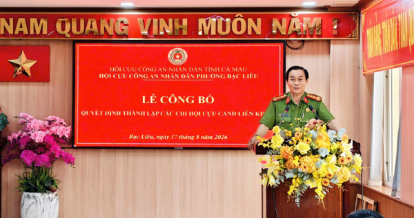 Hội Cựu CAND phường Bạc Liêu: Ra mắt hội viên mới, thành lập các Chi hội Cựu CAND liên khóm