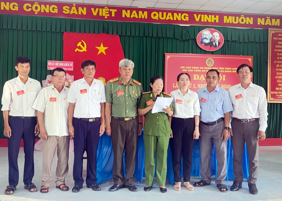 Vĩnh Long: Thành lập Hội Cựu CAND xã Hưng Mỹ, nhiệm kỳ 2026 - 2031