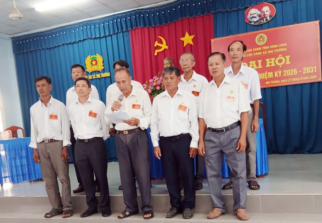 Vĩnh Long: Thành lập Hội Cựu CAND xã Nhị Trường, nhiệm kỳ 2026 - 2031