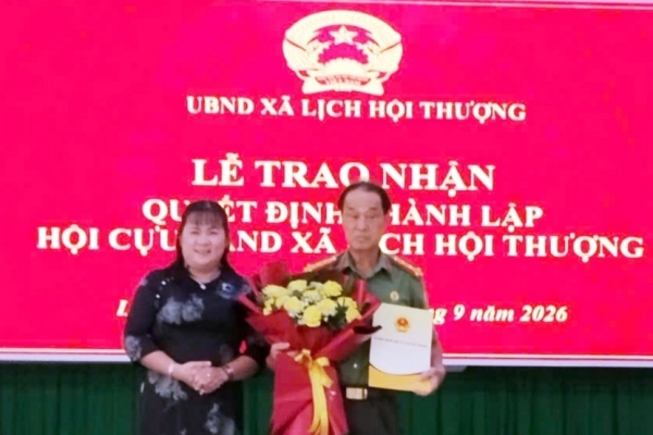 Cần Thơ: Thành lập Hội Cựu CAND xã Lịch Hội Thượng, nhiệm kỳ 2026 - 2031