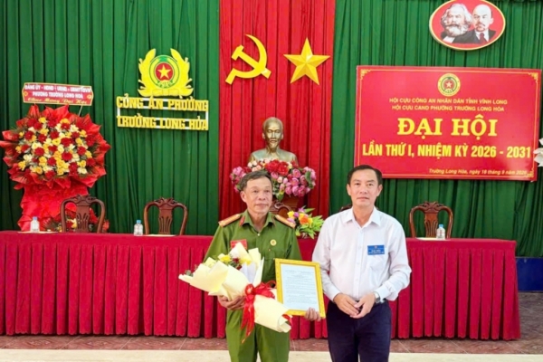 Vĩnh Long: Thành lập Hội Cựu CAND phường Trường Long Hòa, nhiệm kỳ 2026 - 2031