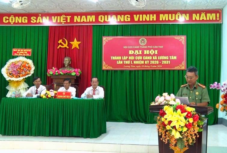 Cần Thơ: Thành lập Hội Cựu CAND xã Lương Tâm, nhiệm kỳ 2026 - 2031