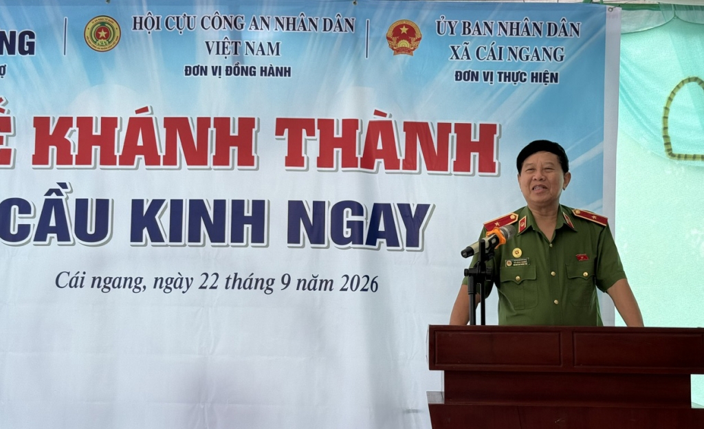 Hội Cựu CAND Việt Nam và Báo Xây dựng chung tay xây cầu mới cho nhân dân xã Cái Ngang, tỉnh Vĩnh Long