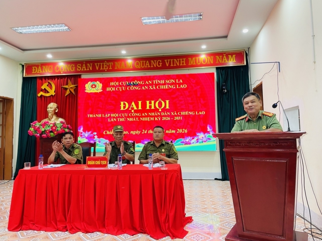 Sơn La: Thành lập Hội Cựu CAND xã Chiềng Lao, nhiệm kỳ 2026 - 2031