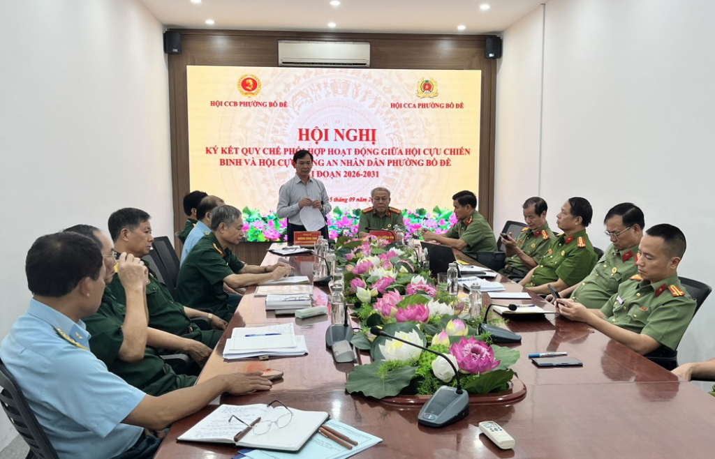 Hà Nội: Hội Cựu CAND và Hội CCB phường Bồ Đề ký kết Quy chế phối hợp hoạt động