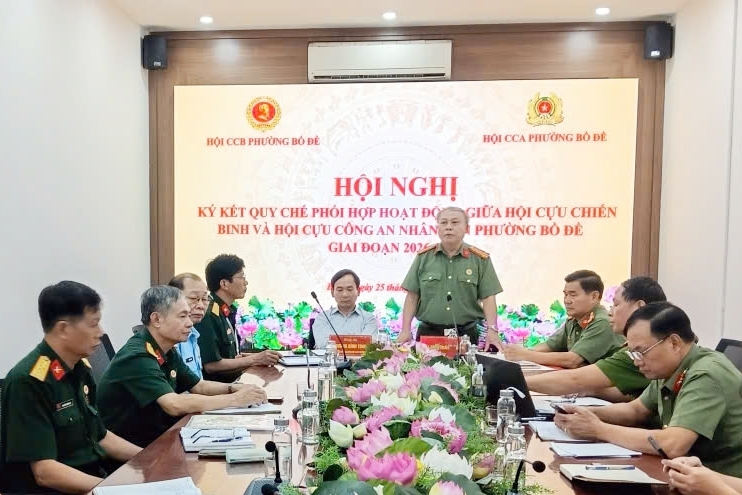 Hà Nội: Hội Cựu CAND và Hội CCB phường Bồ Đề ký kết Quy chế phối hợp hoạt động
