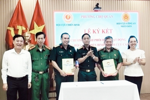 TP.HCM: Hội Cựu CAND và Hội CCB phường Chợ Quán ký kết Quy chế phối hợp, nhiệm kỳ 2026 - 2030