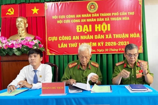 Cần Thơ: Thành lập Hội Cựu CAND xã Thuận Hòa, nhiệm kỳ 2026 - 2031