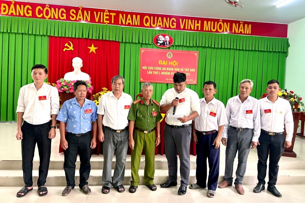 Vĩnh Long: Thành lập Hội Cựu CAND xã Tập Sơn, nhiệm kỳ 2026 - 2031