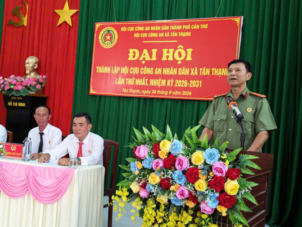 Cần Thơ: Thành lập Hội Cựu CAND xã Tân Thạnh, nhiệm kỳ 2026 - 2031