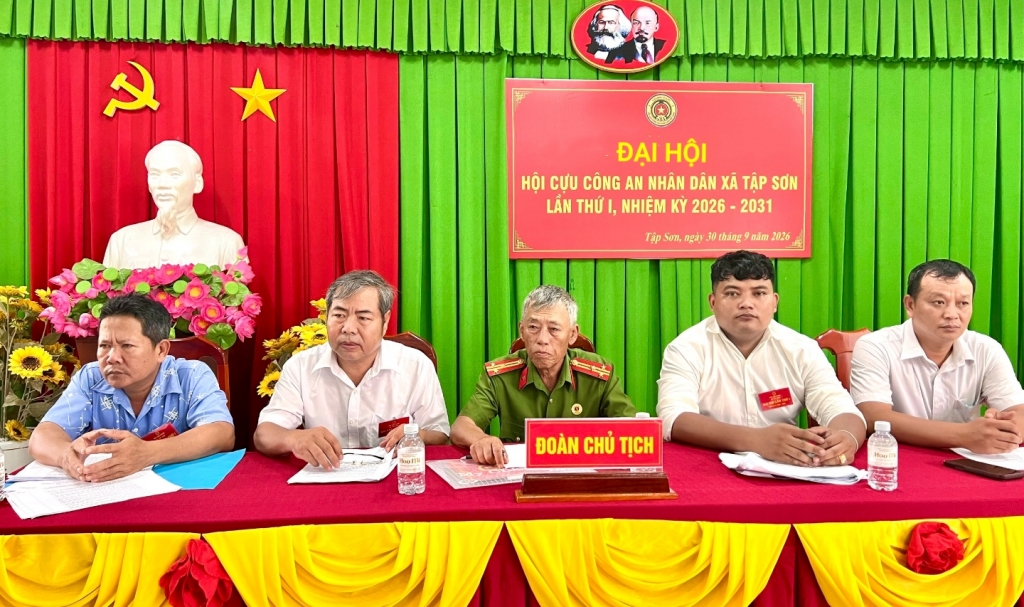 Vĩnh Long: Thành lập Hội Cựu CAND xã Tập Sơn, nhiệm kỳ 2026 - 2031