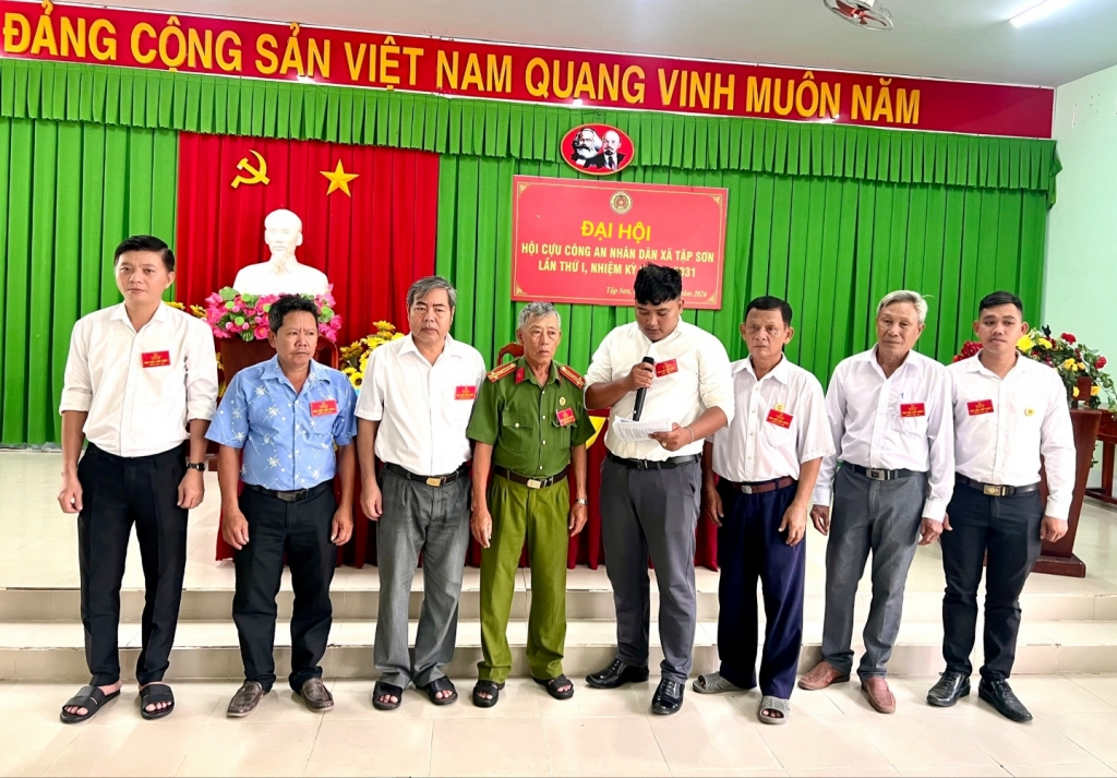 Vĩnh Long: Thành lập Hội Cựu CAND xã Tập Sơn, nhiệm kỳ 2026 - 2031
