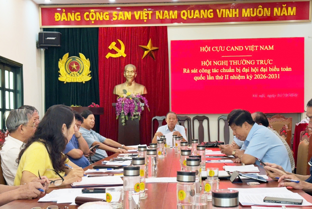 Thường trực Hội Cựu CAND Việt Nam tổng rà soát công việc chuẩn bị Đại hội đại biểu toàn quốc lần thứ II