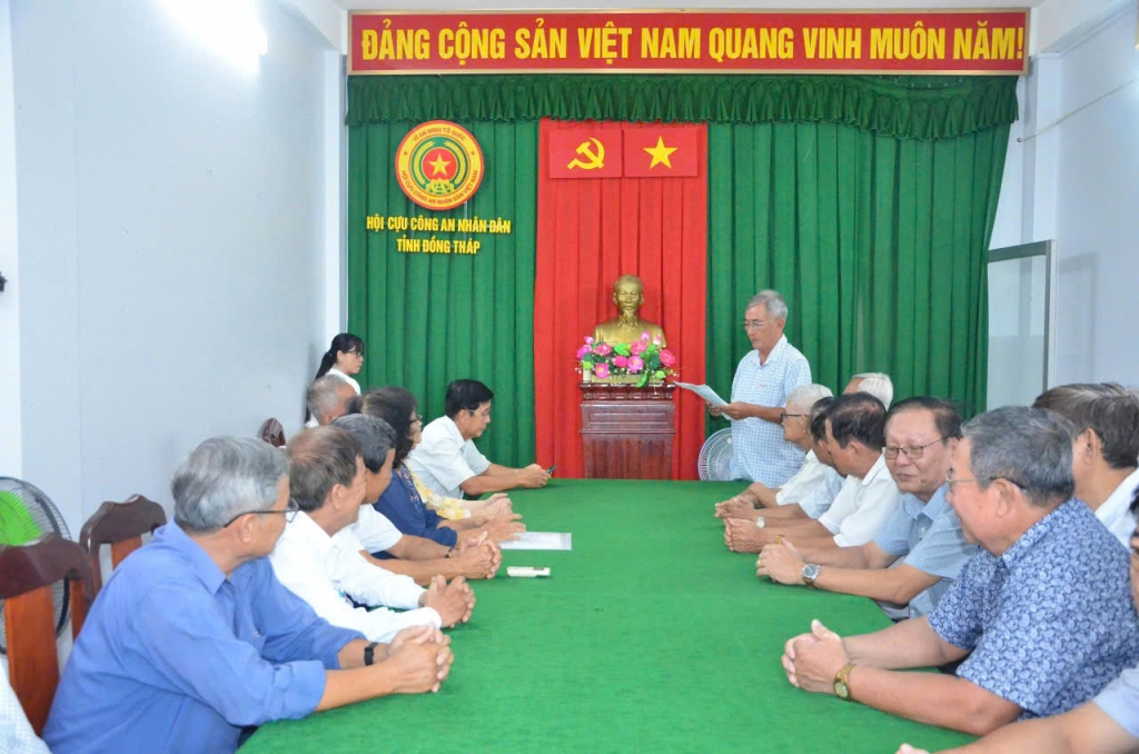 Hội Cựu CAND tỉnh Đồng Tháp họp mặt mừng thọ hội viên cao tuổi