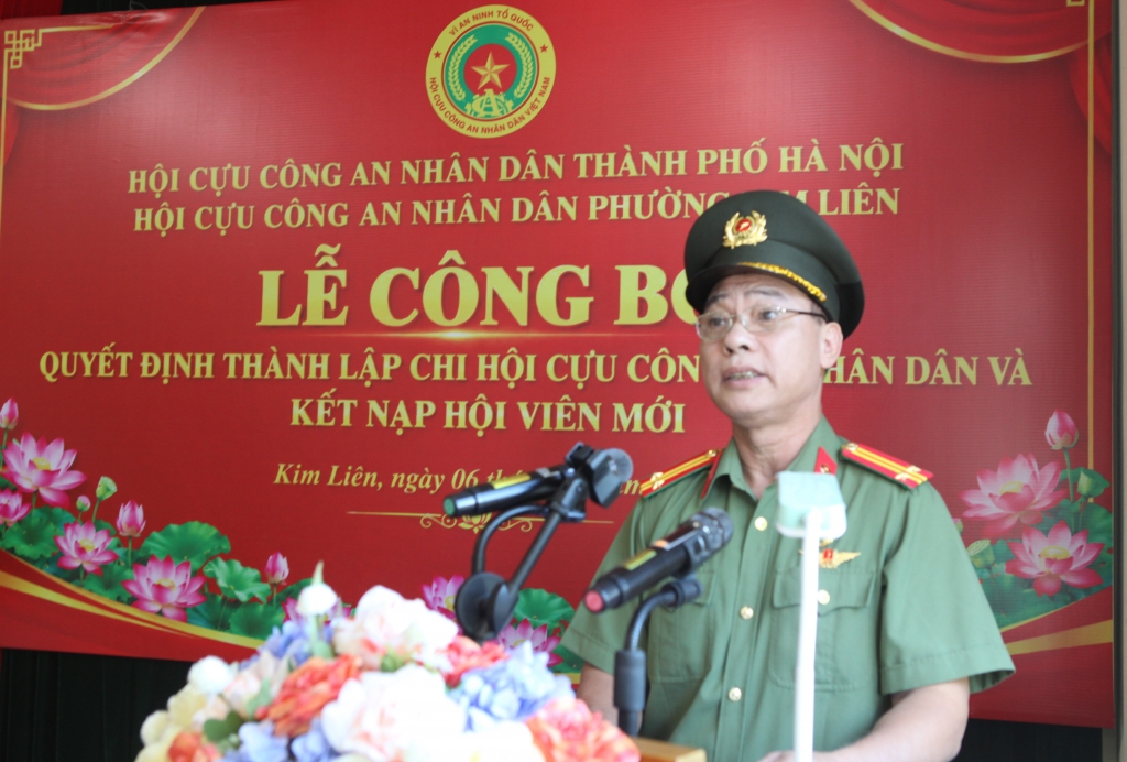 Hà Nội: Hội Cựu CAND phường Kim Liên thành lập 7 Chi hội trực thuộc và kết nạp hội viên mới năm 2026