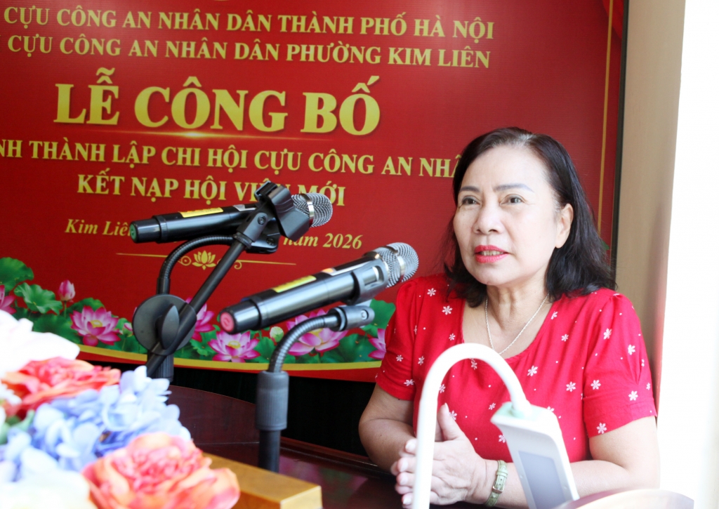 Hà Nội: Hội Cựu CAND phường Kim Liên thành lập 7 Chi hội trực thuộc và kết nạp hội viên mới năm 2026