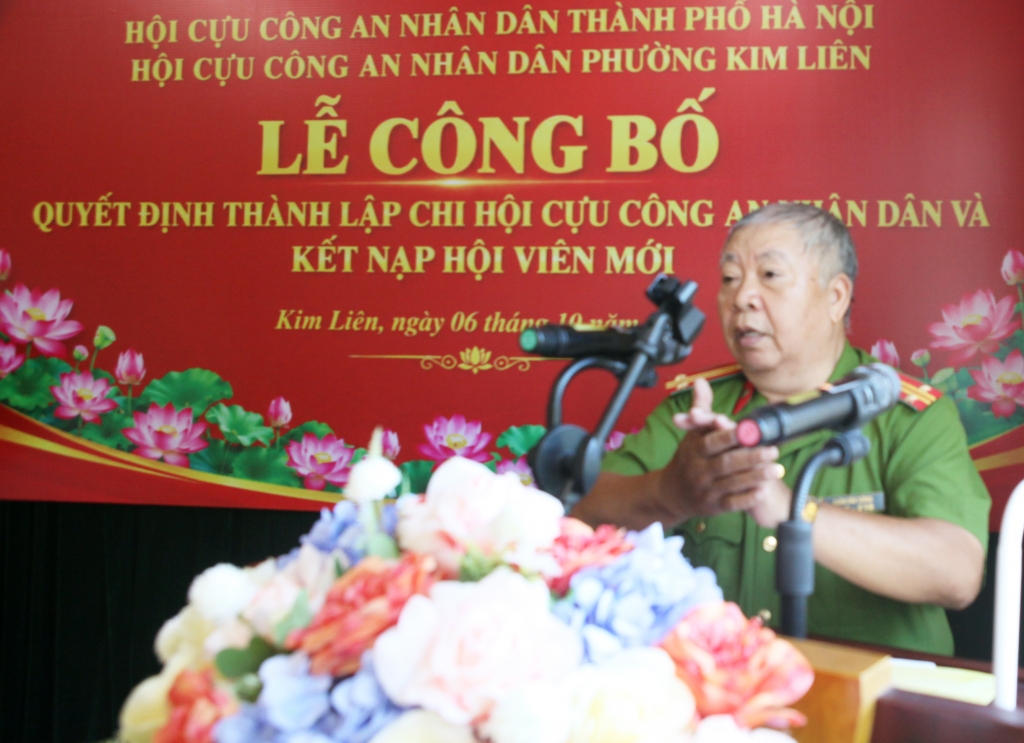 Hà Nội: Hội Cựu CAND phường Kim Liên thành lập 7 Chi hội trực thuộc và kết nạp hội viên mới năm 2026