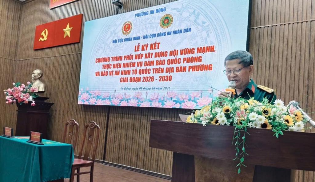 TP.HCM: Ký kết chương trình phối hợp giữa Hội Cựu Chiến binh và Hội Cựu CAND phường An Đông