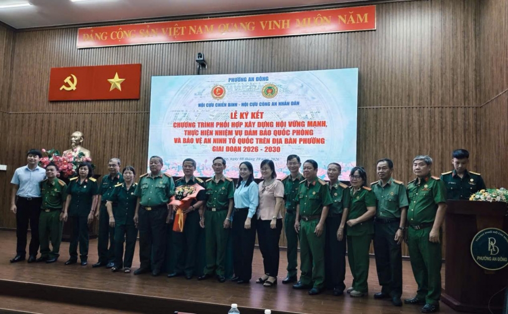 TP.HCM: Ký kết chương trình phối hợp giữa Hội Cựu Chiến binh và Hội Cựu CAND phường An Đông