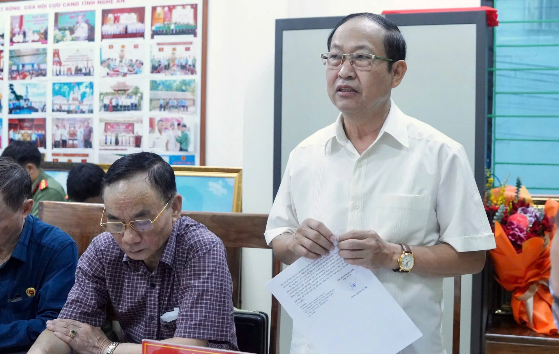 Nghệ An: Đại tá Phạm Hữu Trường, Phó Giám đốc Công an tỉnh làm việc với Hội Cựu CAND tỉnh