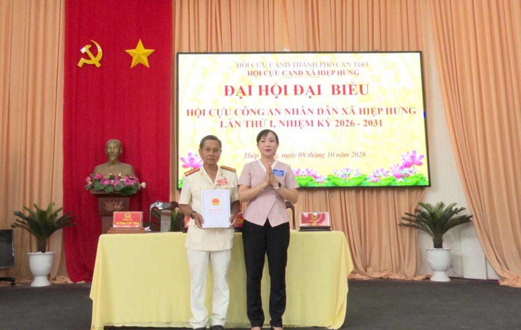 Cần Thơ: Thành lập Hội Cựu CAND xã Hiệp Hưng, nhiệm kỳ 2026 - 2031