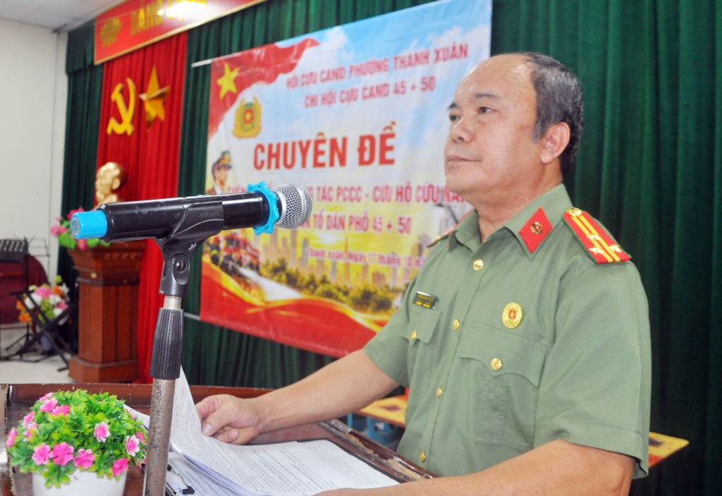 Đưa kỹ năng PCCC đến từng khu dân cư: Mô hình phối hợp hiệu quả tại Chi hội Cựu CAND 45 và 50 phường Thanh Xuân