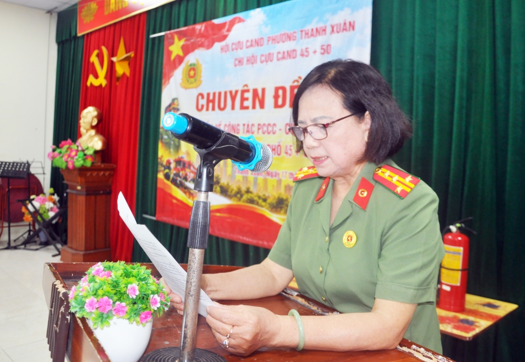 Đưa kỹ năng PCCC đến từng khu dân cư: Mô hình phối hợp hiệu quả tại Chi hội Cựu CAND 45 và 50 phường Thanh Xuân
