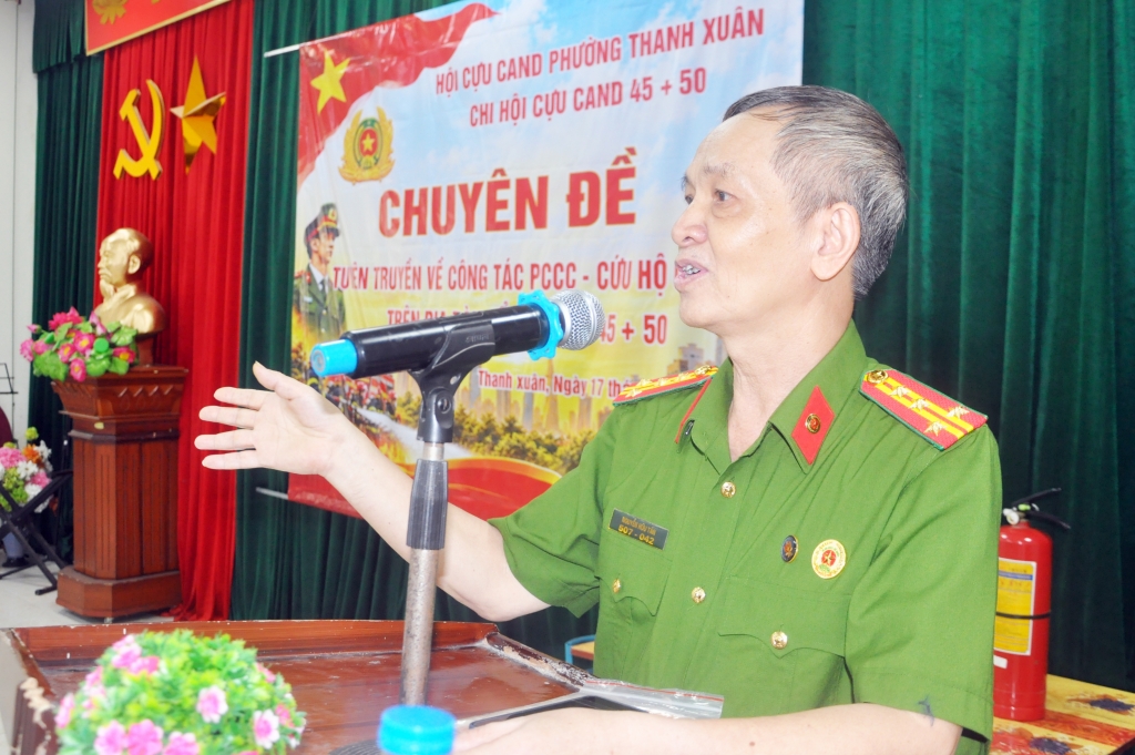 Đưa kỹ năng PCCC đến từng khu dân cư: Mô hình phối hợp hiệu quả tại Chi hội Cựu CAND 45 và 50 phường Thanh Xuân