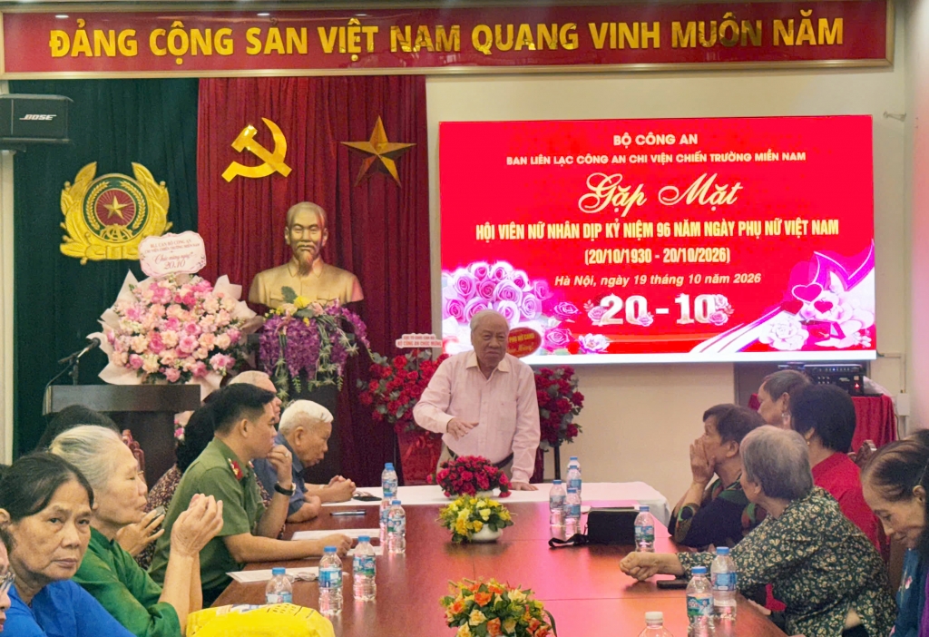 Ban Liên lạc Công an Chi viện chiến trường Miền Nam gặp mặt kỷ niệm 96 năm Ngày Phụ nữ Việt Nam