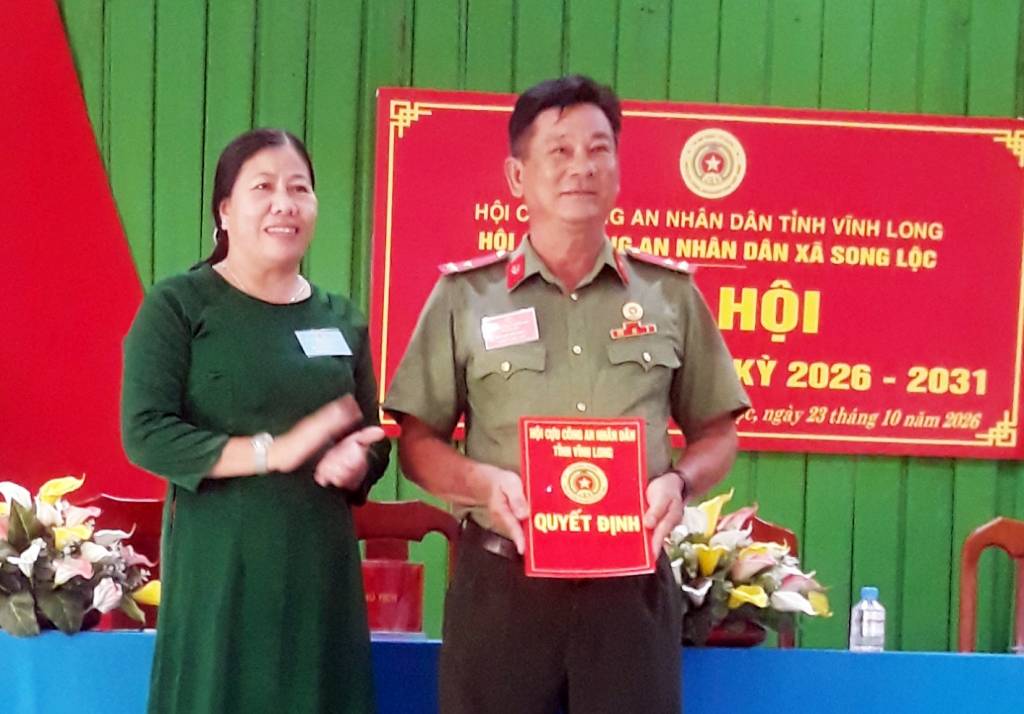 Vĩnh Long: Thành lập Hội Cựu CAND xã Song Lộc, nhiệm kỳ 2026 - 2031