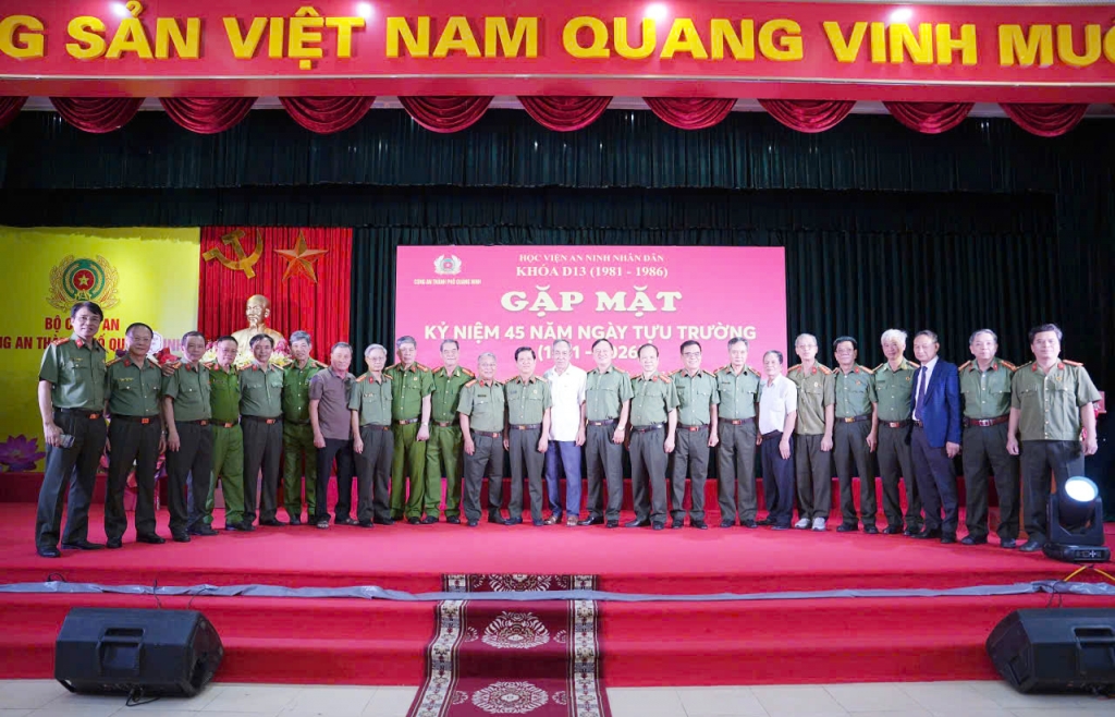 Cựu sinh viên D13 Học viện An ninh nhân dân: 45 năm hội ngộ, tri ân và viết tiếp truyền thống
