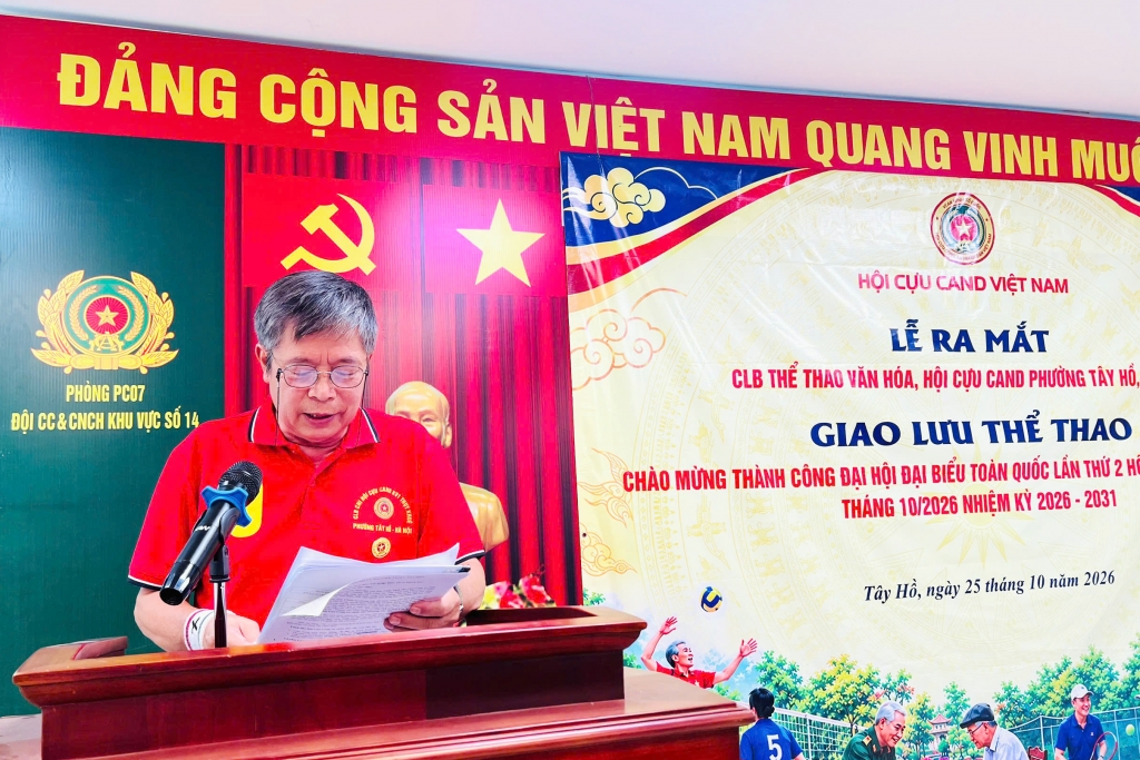 Hội Cựu CAND phường Tây Hồ, TP Hà Nội: Khơi dậy phong trào “Sống vui, sống khỏe, sống có ích”