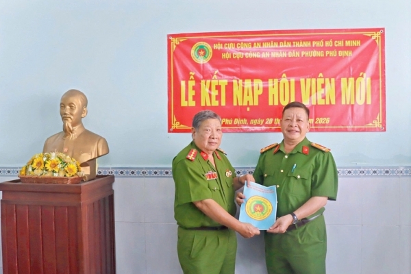 TP.HCM: Hội Cựu CAND phường Phú Định kiện toàn tổ chức, ra mắt 6 Chi hội trực thuộc