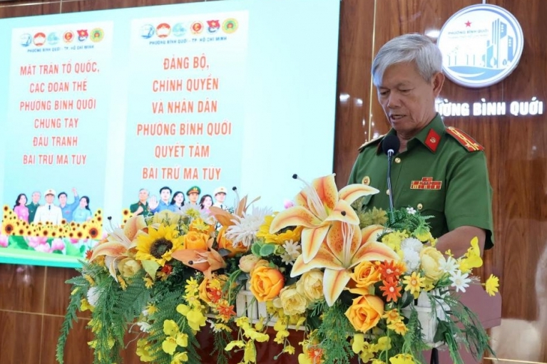 TP.HCM: Hội Cựu CAND phường Bình Quới phối hợp ra quân tuyên truyền phòng, chống ma túy