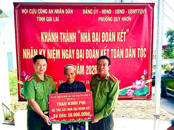 Hội Cựu CAND tỉnh Gia Lai khánh thành 2 căn 