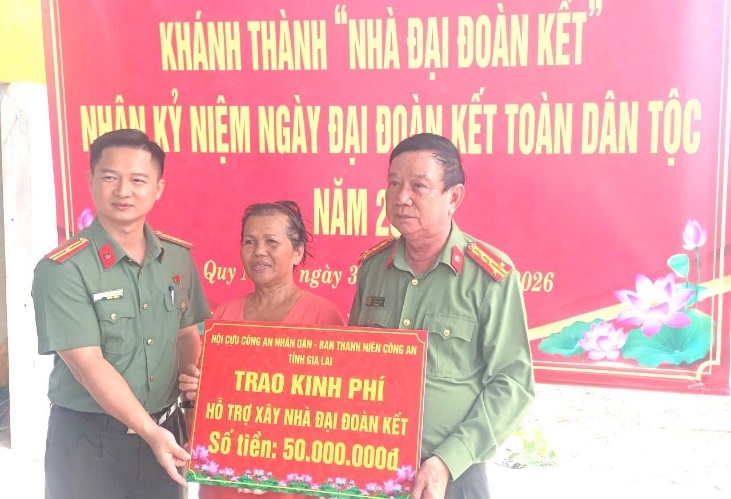 Hội Cựu CAND tỉnh Gia Lai khánh thành 2 căn 
