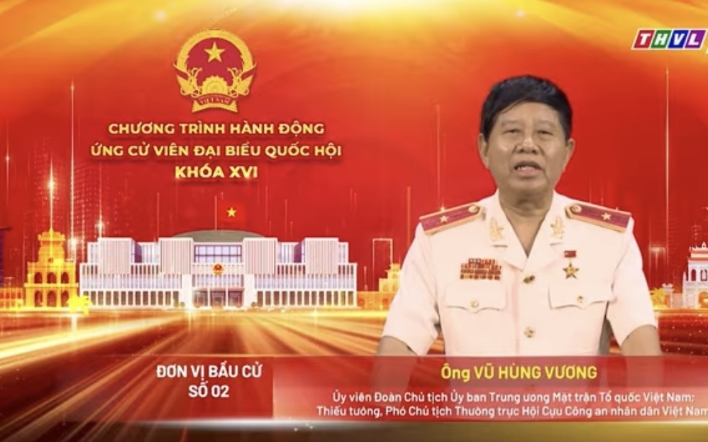 Tiểu sử tóm tắt và Chương trình hành động của người ứng cử ĐBQH khóa XVI - Thiếu tướng Vũ Hùng Vương